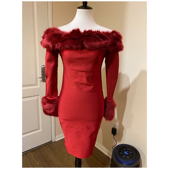 WOW couture Dresses & Skirts - Red Fur Dress